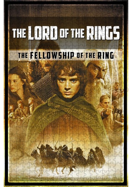 Yüzüklerin Efendisi: The Fellowship Of The Ring 2001 Film Posterinin 500 Parça Puzzle Yapbozu Sürüm2