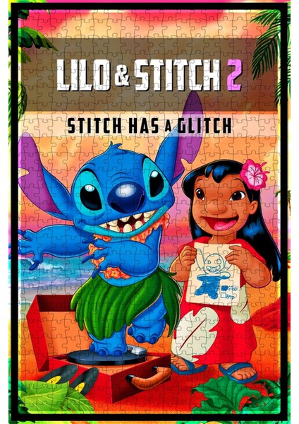 Lilo & Stitch 2: Stitch Has A Glitch (2005) Film Posterinin 500 Parça Puzzle Yapbozu