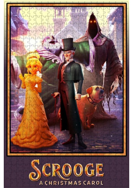 Scrooge: A Christmas Carol (2022) Film Posterinin 500 Parça Puzzle Yapbozu Sürüm6