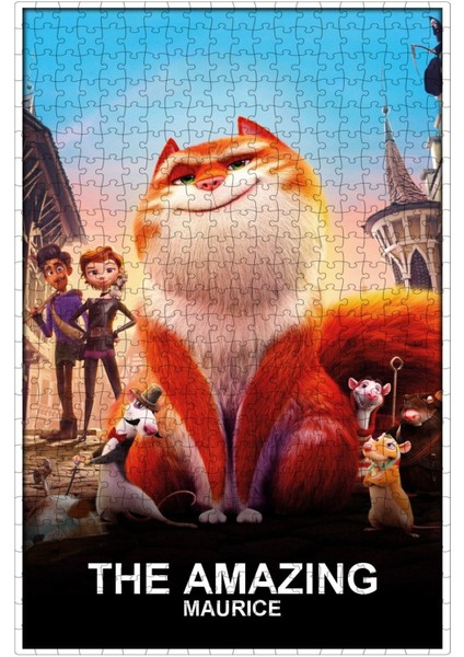 The Amazing Maurice (2022) Film Posterinin 500 Parça Puzzle Yapbozu Sürüm4