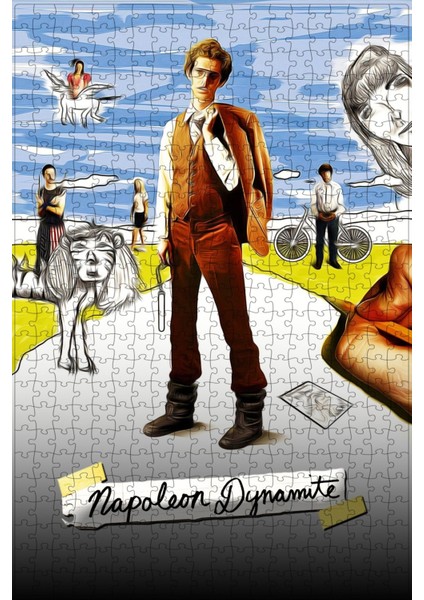Napoleon Dynamite (2004) Film Posterinin 500 Parça Puzzle Yapbozu Sürüm4