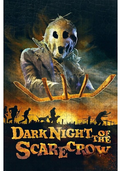 Dark Night Of The Scarecrow (1981) Film Posterinin 500 Parça Puzzle Yapbozu Sürüm2