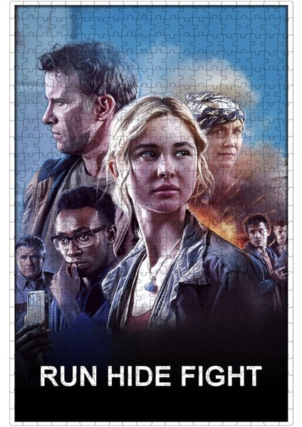 Run Hide Fight (2021) Film Posterinin 500 Parça Puzzle Yapbozu