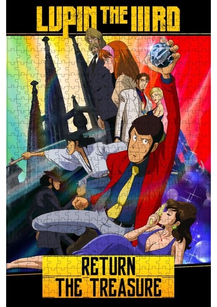 Lupin The Third: Operation: Return The Treasure (2003) Film Posterinin 500 Parça Puzzle Yapbozu