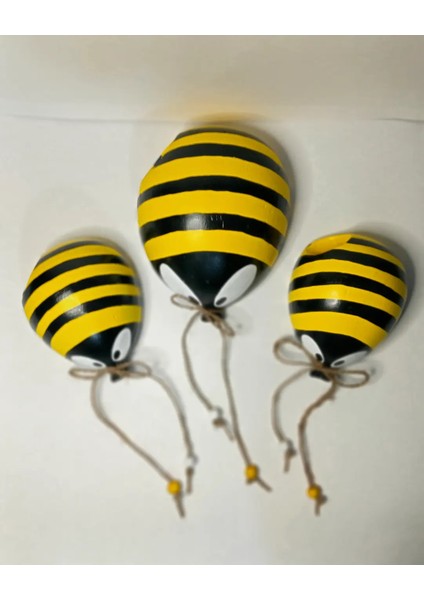 Balon Duvar Saksısı Seti Arı Desenli
