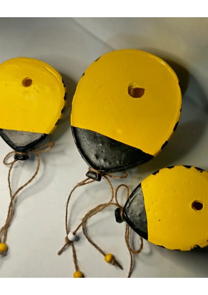 Balon Duvar Saksısı Seti Arı Desenli modelleri