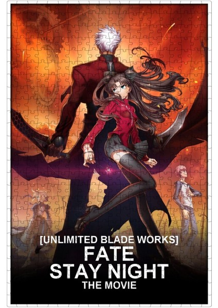 Fate/stay Night: Unlimited Blade Works (2010) Film Posterinin 500 Parça Puzzle Yapbozu