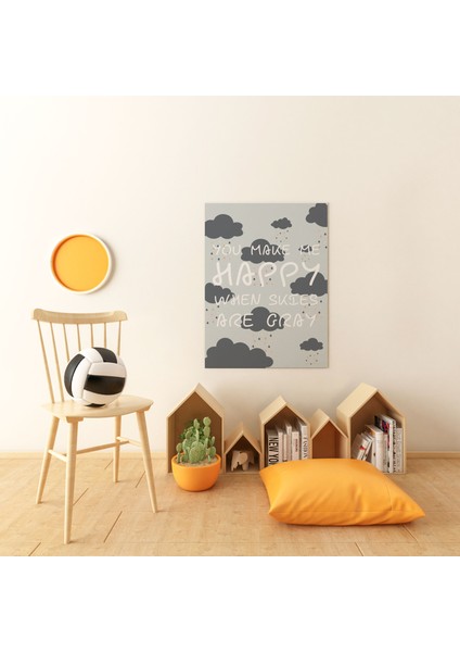 Bulutlar Minimalist Kanvas Tablo - Bebek Odası Dekorasyon - Çocuk Odası Tablo fiyatları