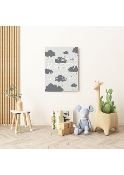 Bulutlar Minimalist Kanvas Tablo - Bebek Odası Dekorasyon - Çocuk Odası Tablo modelleri