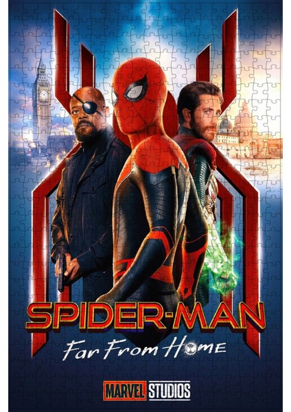 Spider-Man: Far From Home (2019) Film Posterinin 500 Parça Puzzle Yapbozu Sürüm4