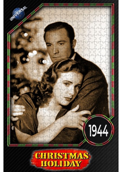 Christmas Holiday (1944) Film Posterinin 500 Parça Puzzle Yapbozu Sürüm2