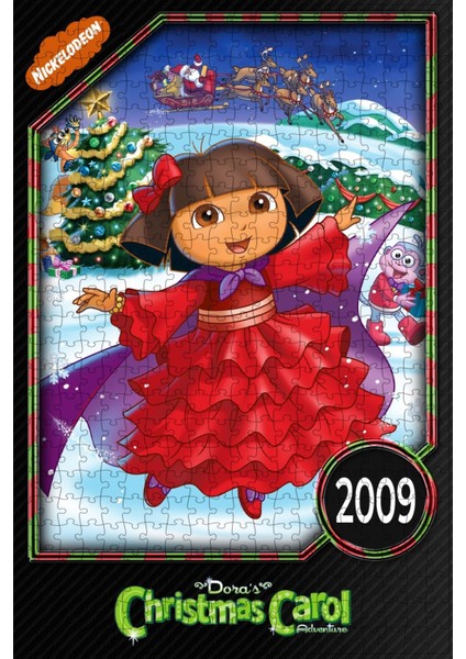 Dora The Explorer: Dora's Christmas Carol Adventure (2009) Film Posterinin 500 Parça Puzzle Yapbozu