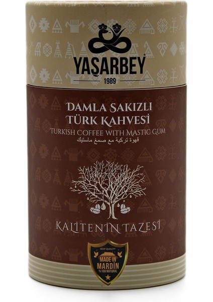 Yaşar Bey MARDİN KLASİK DAMLA SAKIZLI TÜRK KAHVESİ 400 GR [AROMASIZ-PARÇACIKLI ÖĞÜTÜLMÜŞ]-(HEDİYELİK KUTU)