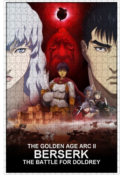 Berserk: The Golden Age Arc Iı - The Battle For Doldrey Film Posterinin 500 Parça Puzzle Yapbozu