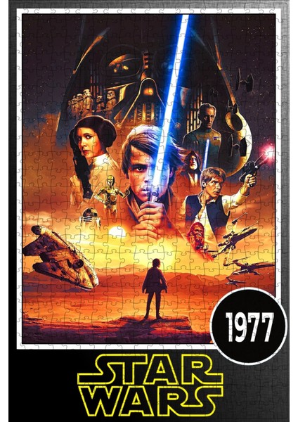 Star Wars (1977) Film Posterinin 500 Parça Puzzle Yapbozu Sürüm7