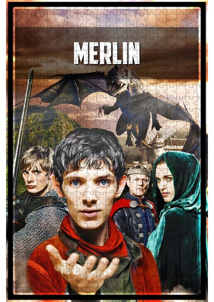 Merlin (2008) Film Posterinin 500 Parça Puzzle Yapbozu L66