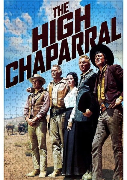 The High Chaparral (1967) Film Posterinin 500 Parça Puzzle Yapbozu Sürüm2
