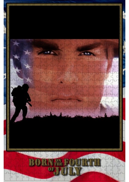 Born On The Fourth Of July (1989) Film Posterinin 500 Parça Puzzle Yapbozu