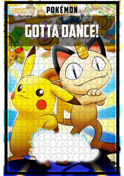 Pokémon: Gotta Dance! (2003) Film Posterinin 500 Parça Puzzle Yapbozu