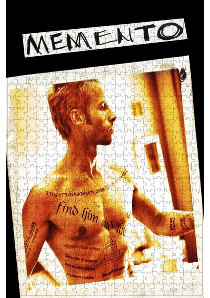 Memento (2000) Film Posterinin 500 Parça Puzzle Yapbozu Sürüm3