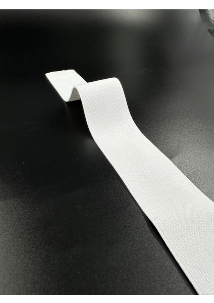 4.5 cm Dokuma Lastik-5 Metre Beyaz