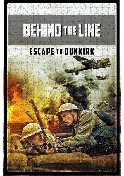 Behind The Line: Escape To Dunkirk (2020) Film Posterinin 500 Parça Puzzle Yapbozu