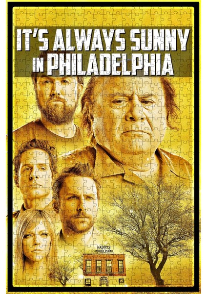 It's Always Sunny In Philadelphia (2005) Film Posterinin 500 Parça Puzzle Yapbozu K41