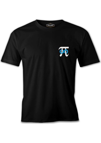 Matematik - Pi Sonsuz Işareti Logo Siyah Erkek Tshirt