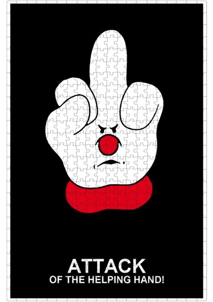 Attack Of The Helping Hand! (1979) Film Posterinin 500 Parça Puzzle Yapbozu