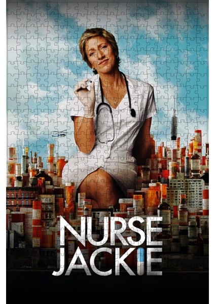 Nurse Jackie (2009) Film Posterinin 500 Parça Puzzle Yapbozu