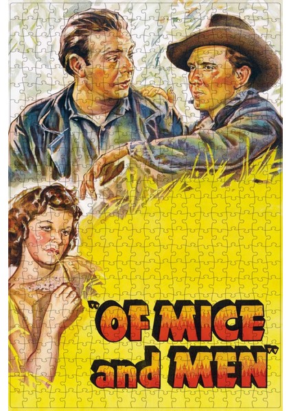 Of Mice And Men (1939) Film Posterinin 500 Parça Puzzle Yapbozu H78