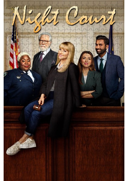 Night Court (2023) Film Posterinin 500 Parça Puzzle Yapbozu Sürüm8