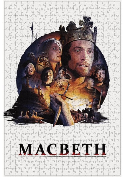 Macbeth (1971) Film Posterinin 500 Parça Puzzle Yapbozu Sürüm2