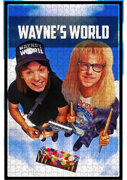Wayne's World (1992) Film Posterinin 500 Parça Puzzle Yapbozu N70