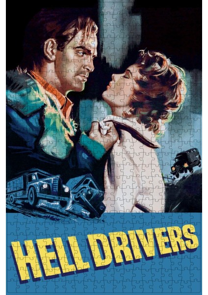 Hell Drivers (1957) Film Posterinin 500 Parça Puzzle Yapbozu