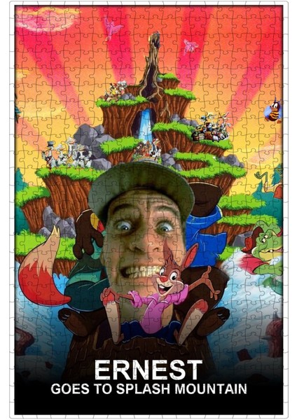 Ernest Goes To Splash Mountain (1989) Film Posterinin 500 Parça Puzzle Yapbozu