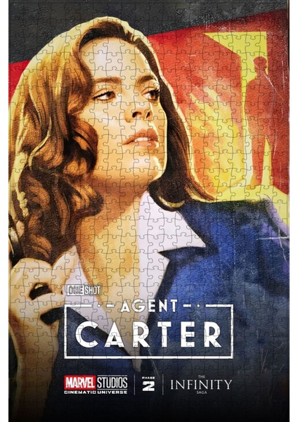 Marvel One-Shot: Agent Carter (2013) Film Posterinin 500 Parça Puzzle Yapbozu Sürümx2