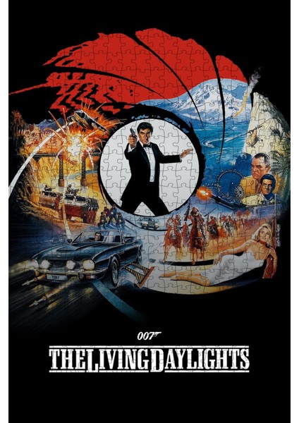 The Living Daylights (1987) Film Posterinin 500 Parça Puzzle Yapbozu Sürüm3