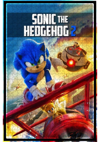Sonic The Hedgehog 2 (2022) Film Posterinin 500 Parça Puzzle Yapbozu Sürüm3