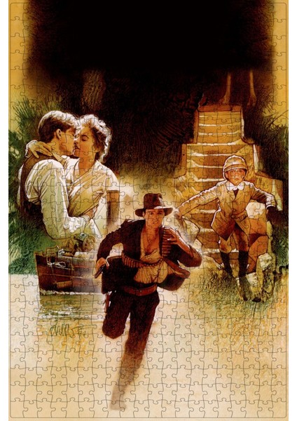 The Adventures Of Young Indiana Jones Collection Film Posterinin 500 Parça Puzzle Yapbozu Sürüm3