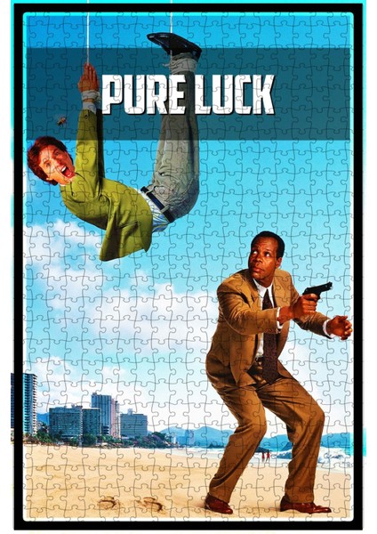 Pure Luck (1991) Film Posterinin 500 Parça Puzzle Yapbozu