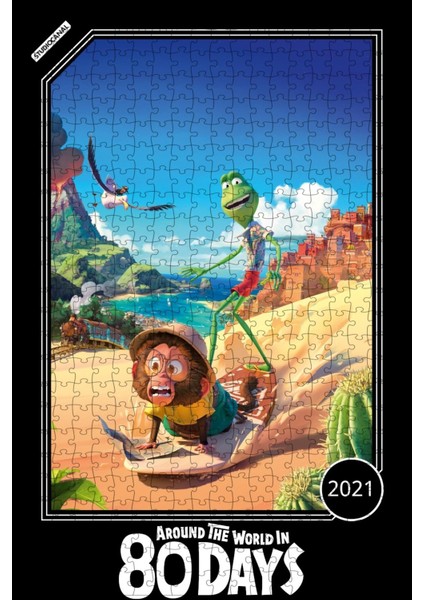 Around The World In 80 Days (2021) Film Posterinin 500 Parça Puzzle Yapbozu Sürüm3