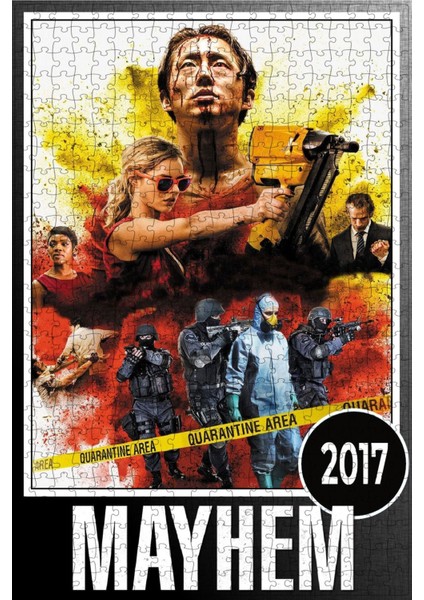 Mayhem (2017) Film Posterinin 500 Parça Puzzle Yapbozu
