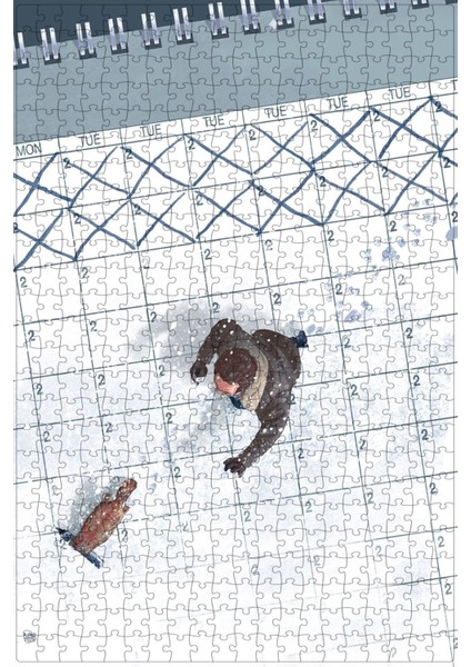 Groundhog Day (1993) Film Posterinin 500 Parça Puzzle Yapbozu H29