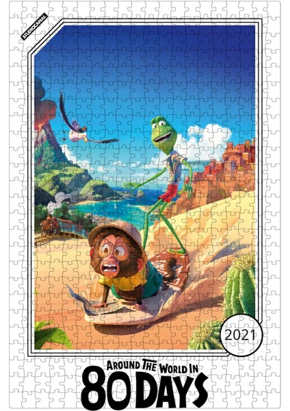 Around The World In 80 Days (2021) Film Posterinin 500 Parça Puzzle Yapbozu Sürüm2