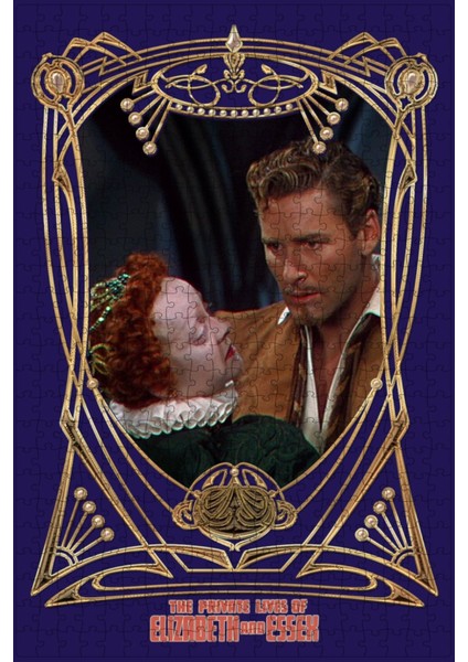 The Private Lives Of Elizabeth And Essex (1939) Film Posterinin 500 Parça Puzzle Yapbozu Sürüm2