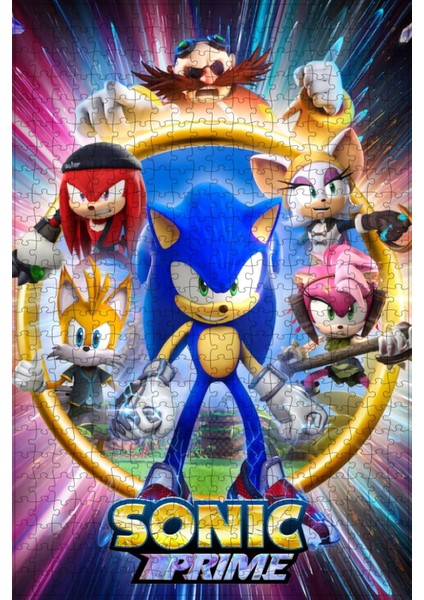 Sonic Prime (2022) Film Posterinin 500 Parça Puzzle Yapbozu Sürüm2