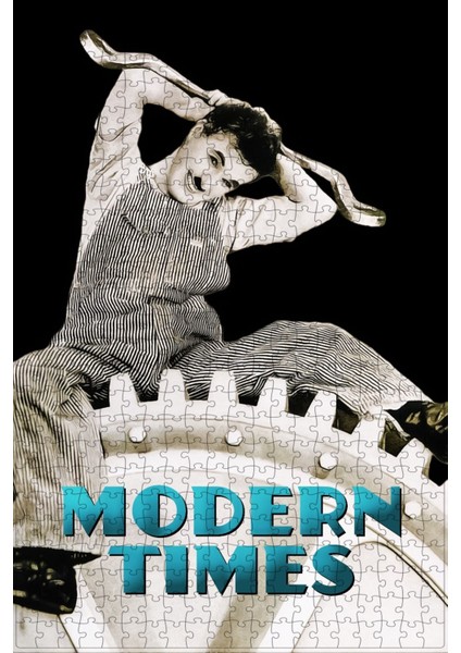 Modern Times (1936) Film Posterinin 500 Parça Puzzle Yapbozu Sürüm2