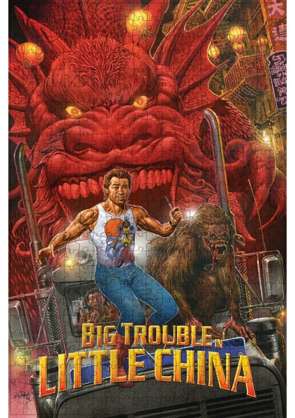 Big Trouble In Little China (1986) Film Posterinin 500 Parça Puzzle Yapbozu M62