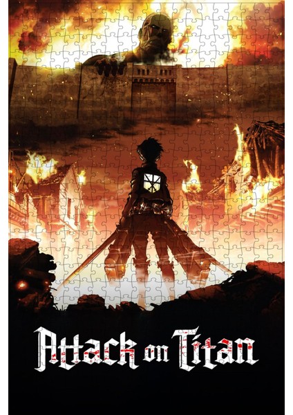 Attack On Titan (2013) Film Posterinin 500 Parça Puzzle Yapbozu Sürüm2